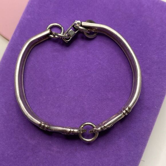 💛 Artisan Sterling Silver Plated Utensil Handle Bracelet - Picture 2 of 6
